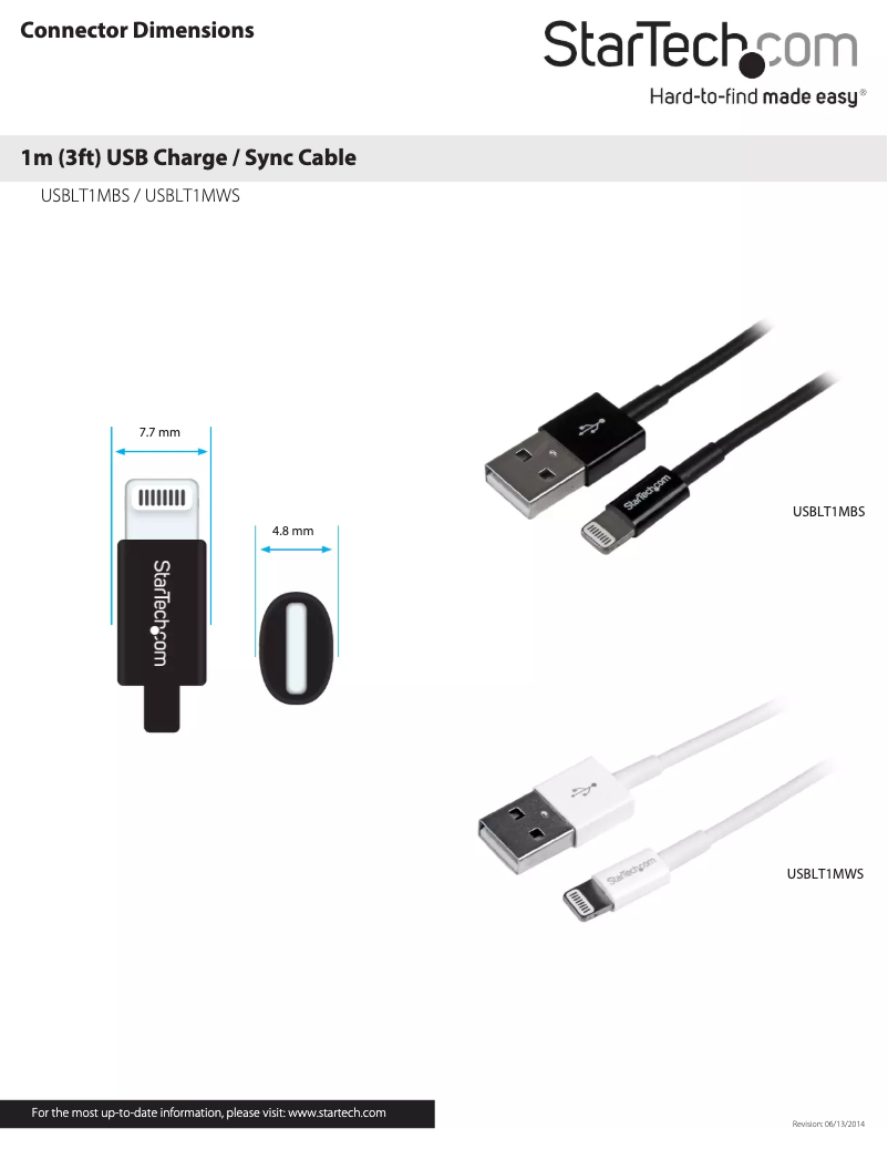 Page 1 de la notice Manuel utilisateur StarTech.com USBLT1MBS
