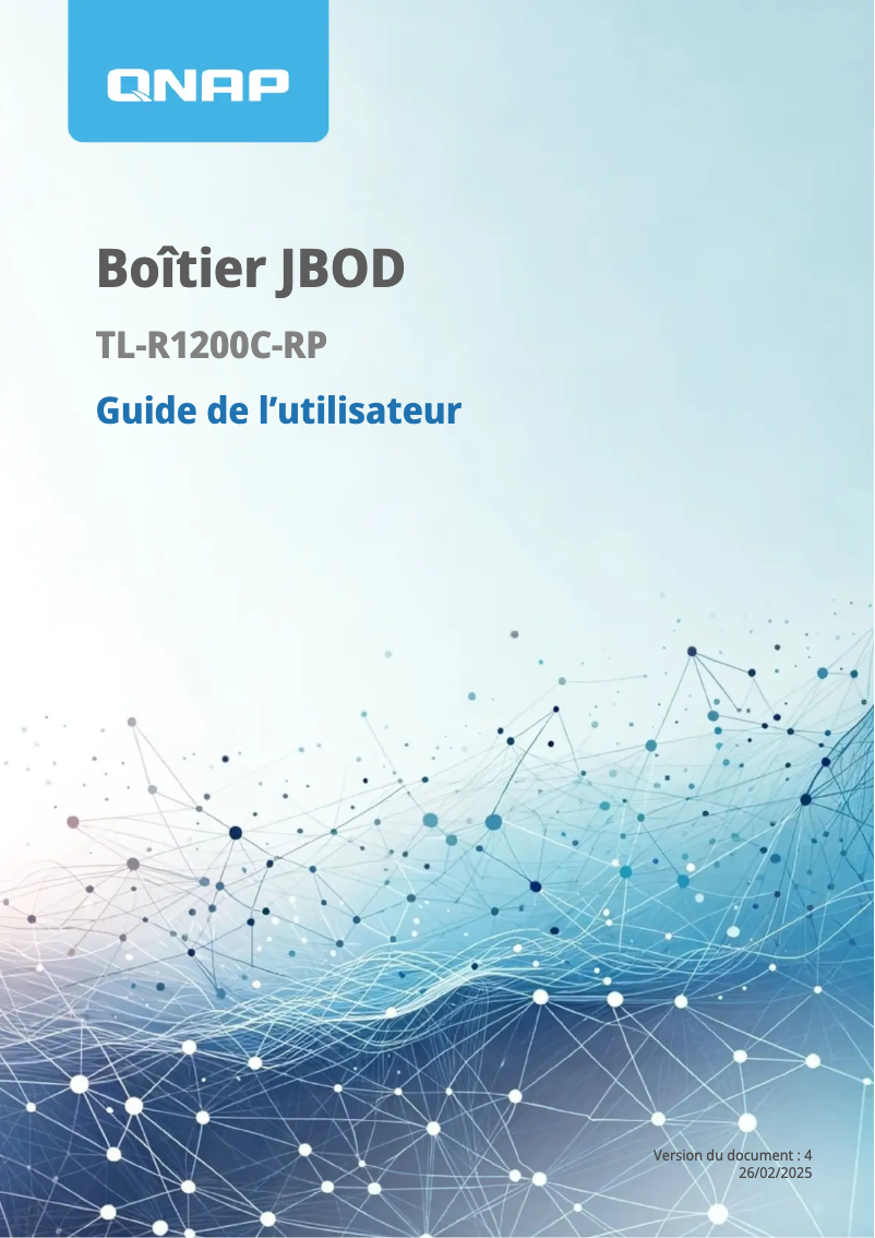 Page 1 de la notice Manuel utilisateur QNAP TL-R1200C-RP