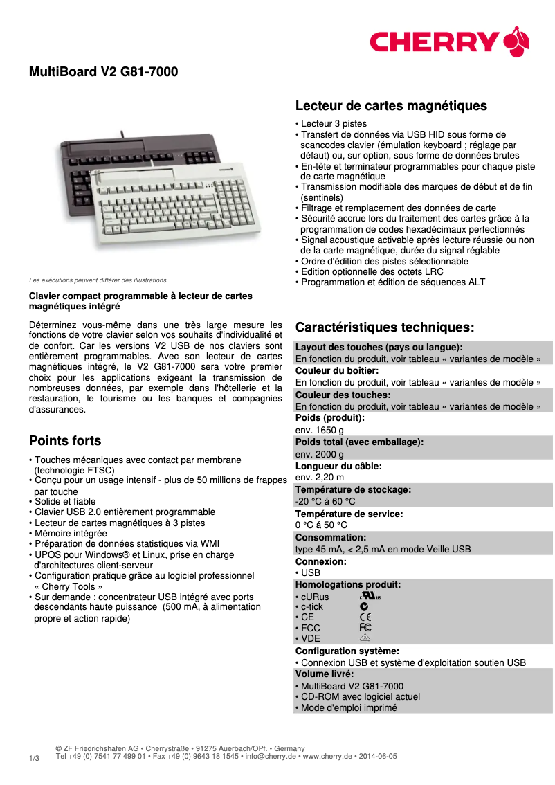 Image de la première page du manuel de l'appareil MultiBoard V2 G81-7000