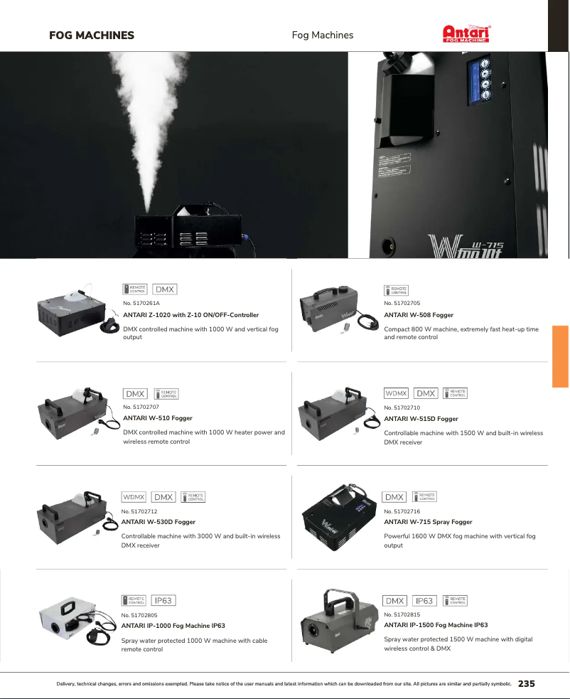 Page 1 de la notice Catalogue Antari IP-1000