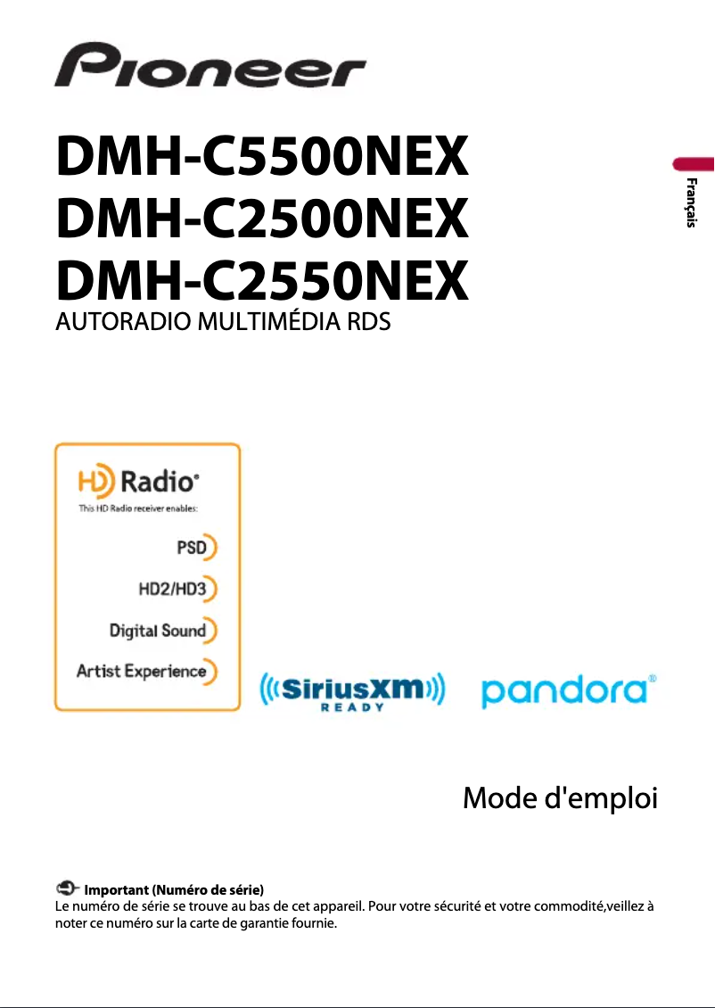Image de la première page du manuel de l'appareil DMH-C2500NEX