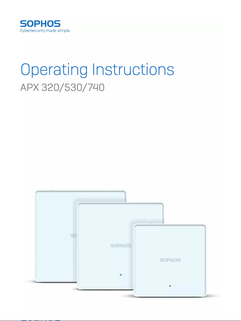 Page n°1 - Manuel utilisateur Sophos APX 530