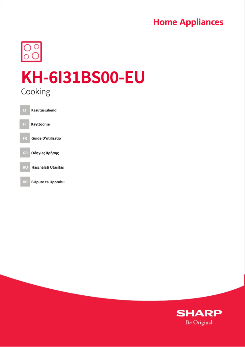 Page 1 de la notice Manuel utilisateur Sharp KH-6I31BS00-EU