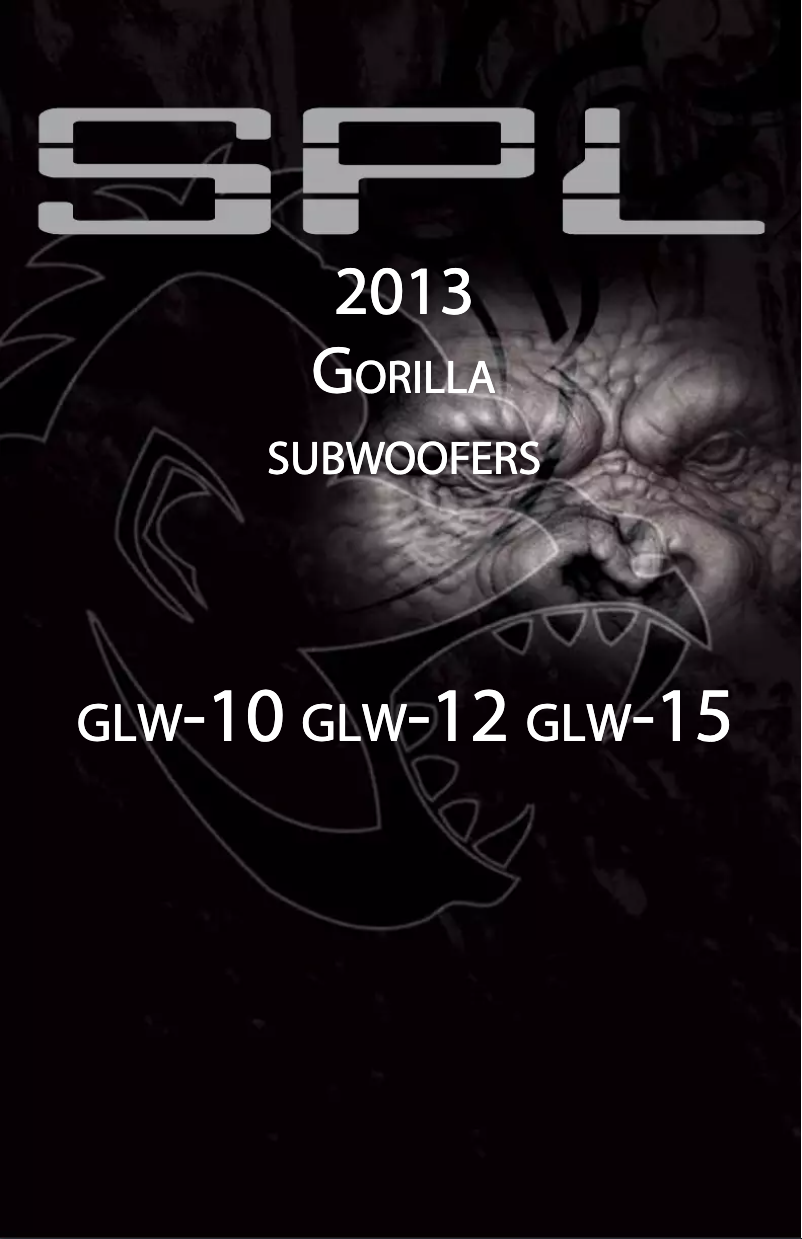 Page 1 de la notice Manuel utilisateur SPL Gorilla GLW-12