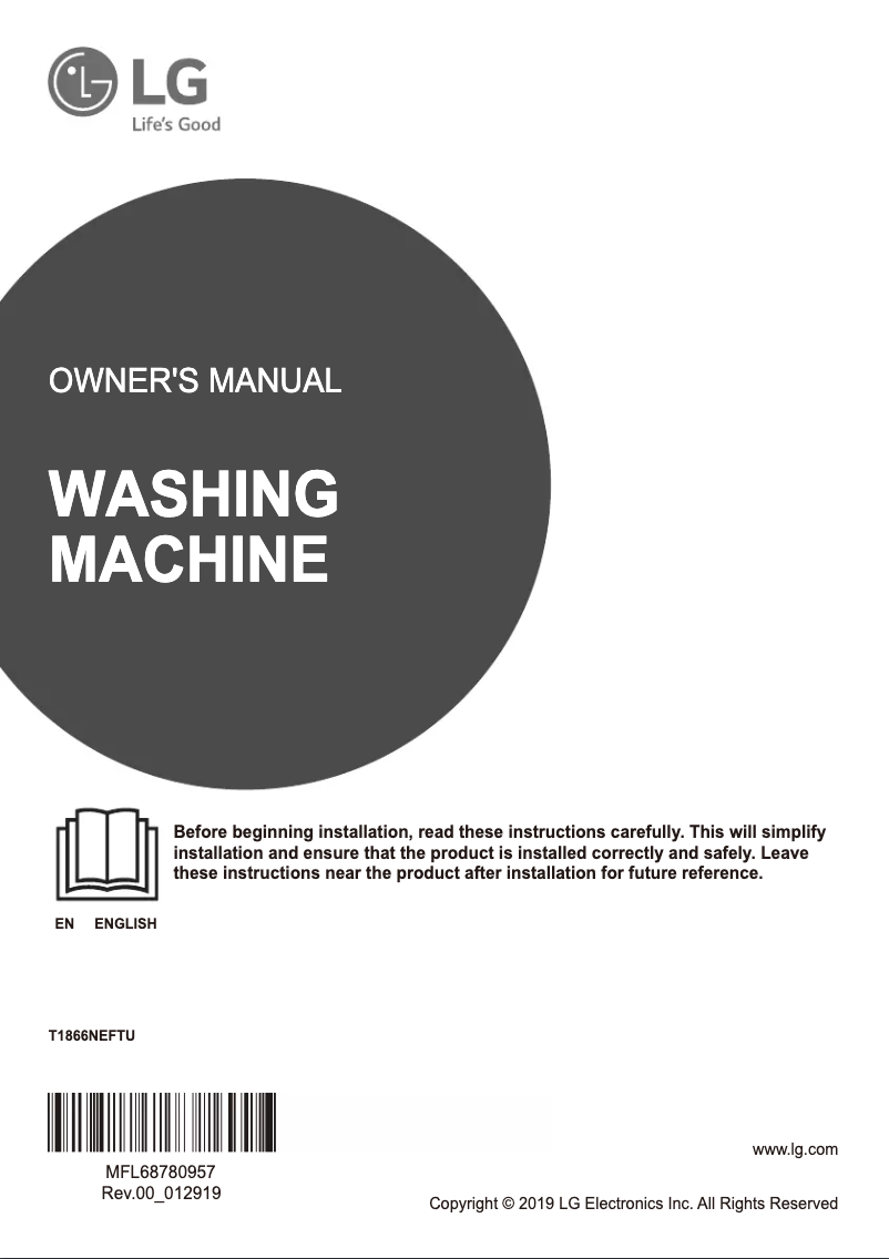 Página 1 del manual Manual de usuario LG T1866NEFTU