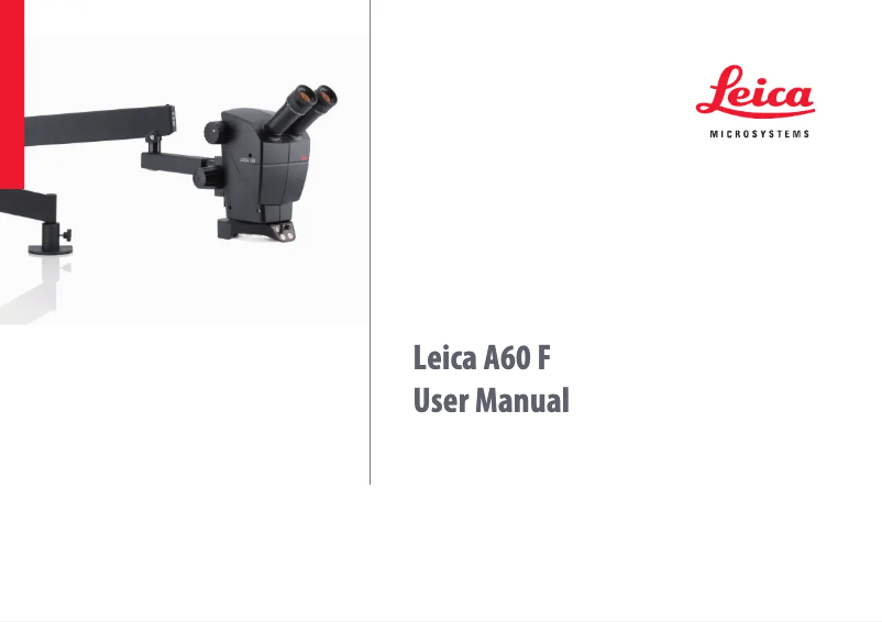 Image de la première page du manuel de l'appareil A60 F