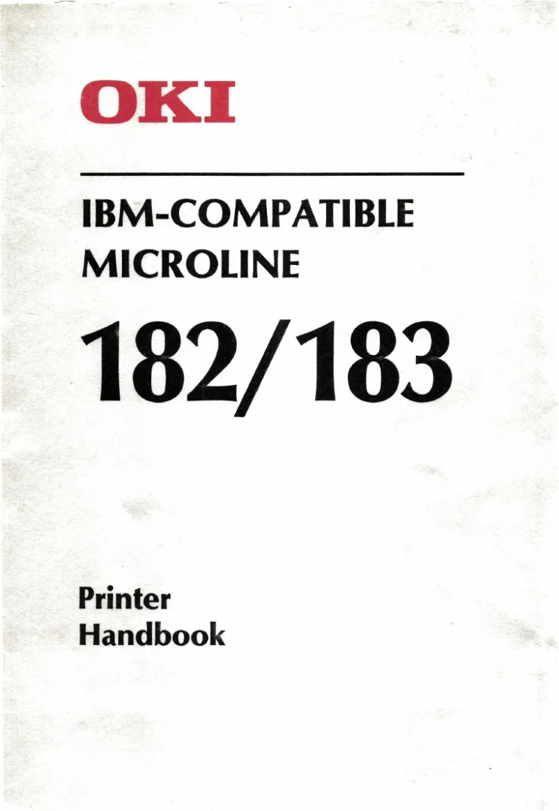 Page n°1 - Manuel utilisateur OKI Microline 183