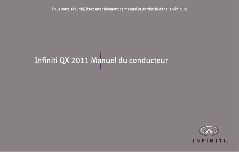 Imagen de la primera página del manual del dispositivo QX80 (2011)