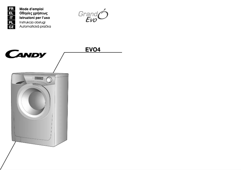 Page 1 de la notice Manuel utilisateur Candy EVO4 1072D-S