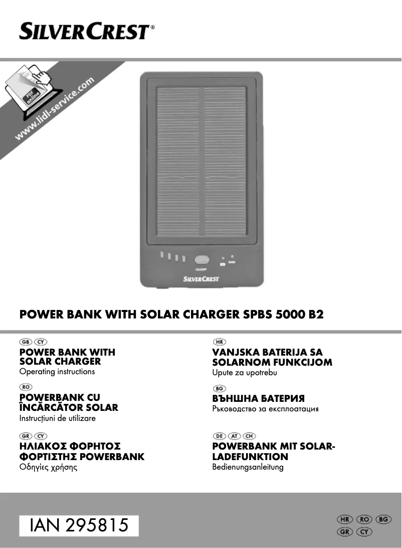 Page 1 de la notice Manuel utilisateur SilverCrest SPBS 5000 B2