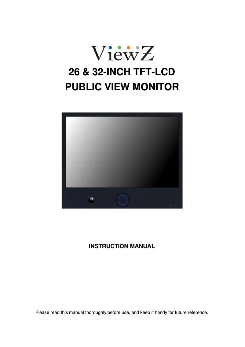 Page n°1 - Manuel utilisateur ViewZ VZ-26PVMX