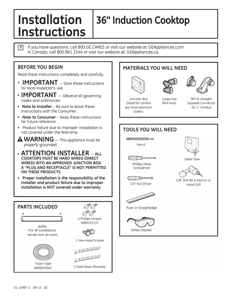 Image de la première page du manuel de l'appareil ZHU36RDJBB
