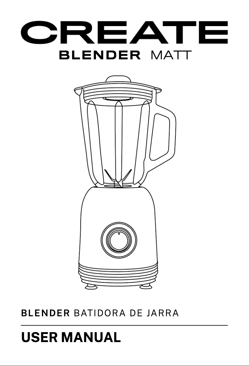 Page n°1 - Manuel utilisateur Create BLENDER MATT