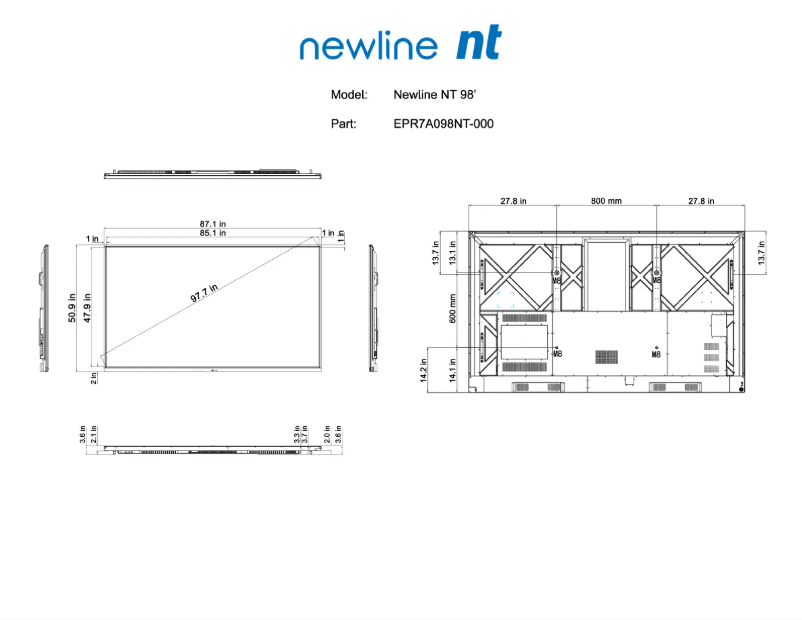 Página 1 del manual Dibujo técnico Newline EPR7A065NT-000