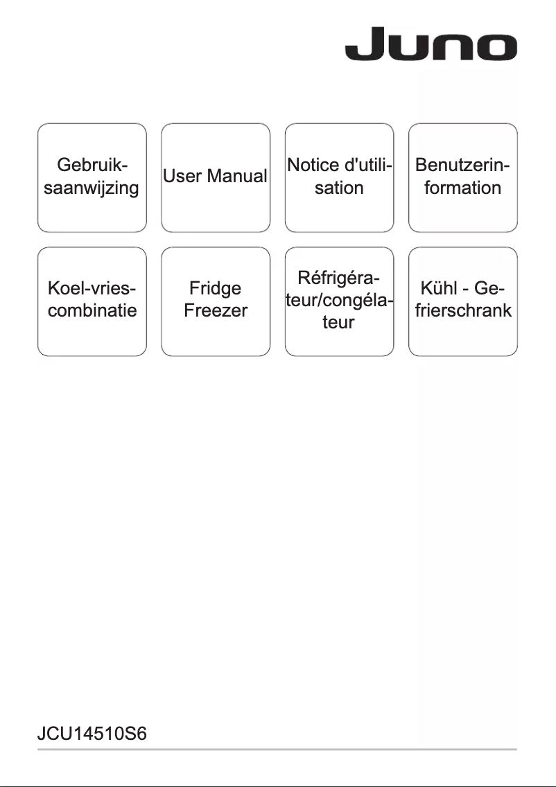 Page n°1 - Manuel utilisateur Juno JCU14510S6