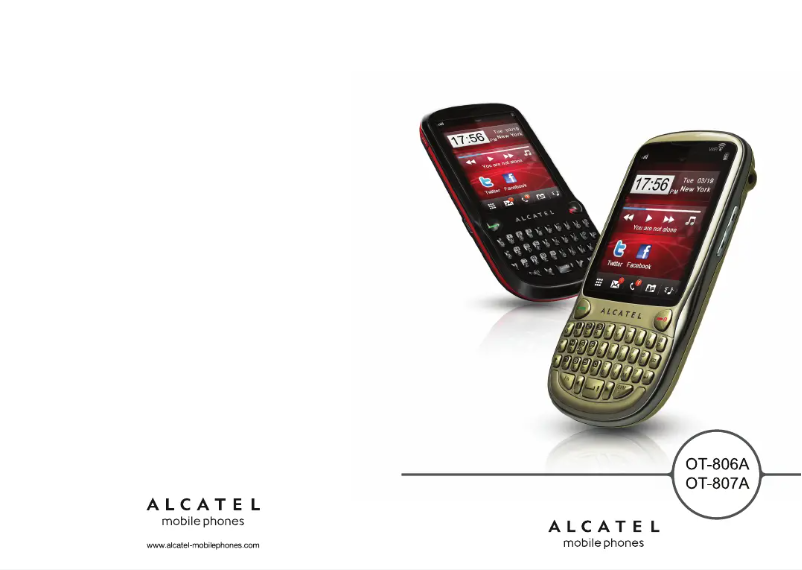 Page n°1 - Manuel utilisateur Alcatel One Touch 806A