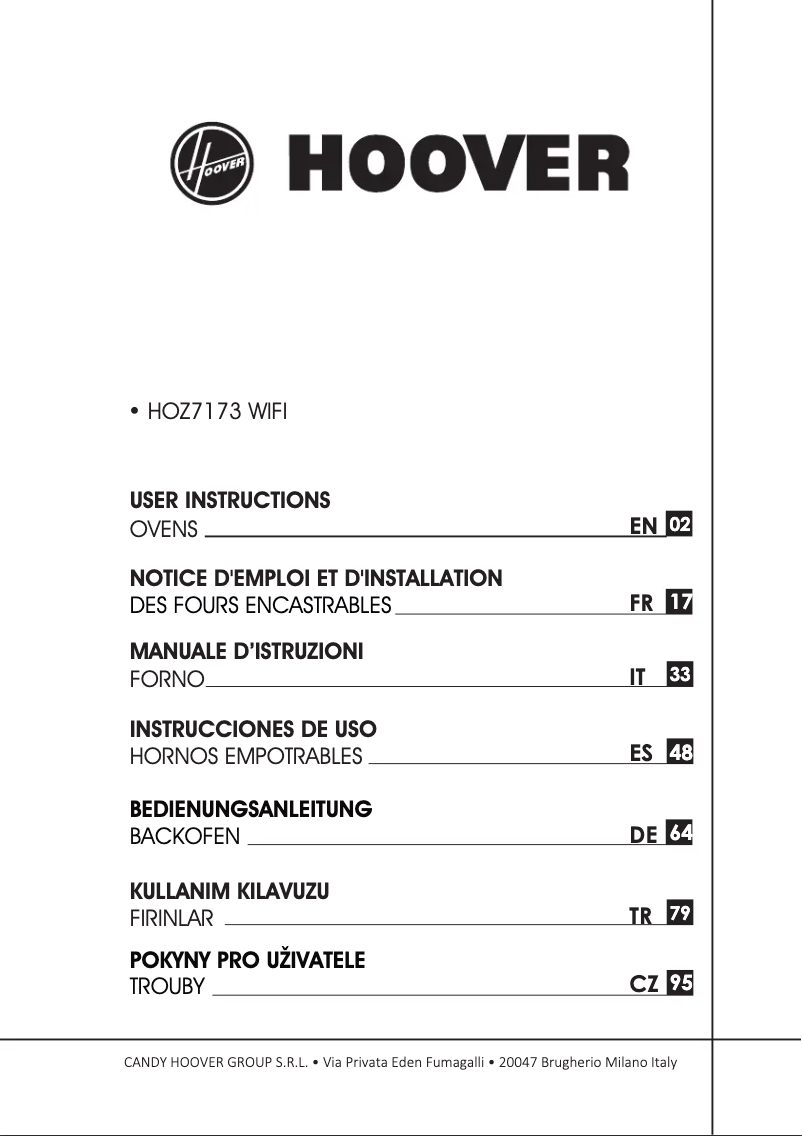 Page n°1 - Mode d'emploi Hoover HOZ7173IN WIFI