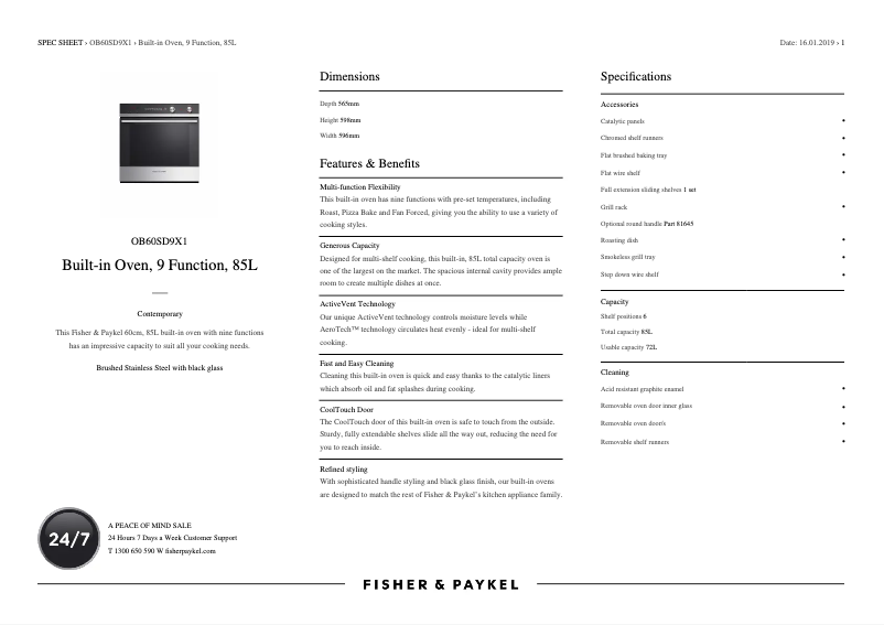 Image de la première page du manuel de l'appareil OB60SD9X1