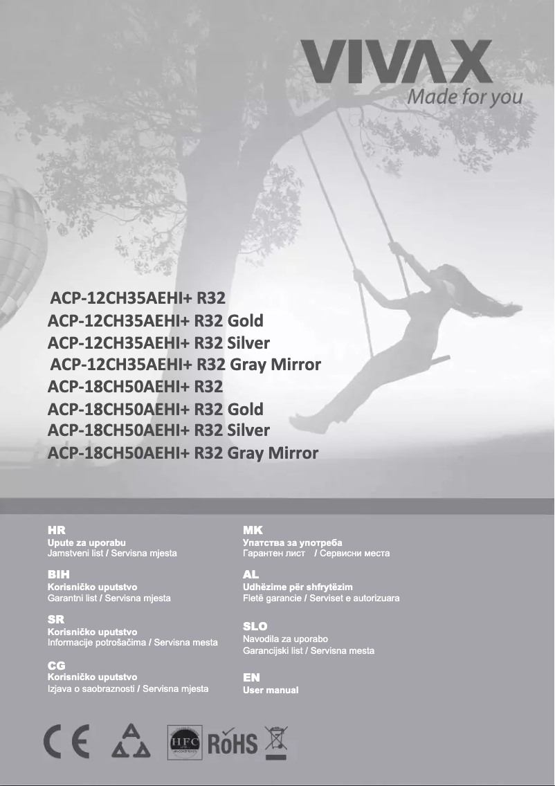 Image de la première page du manuel de l'appareil ACP18CH50AEHI+ R32