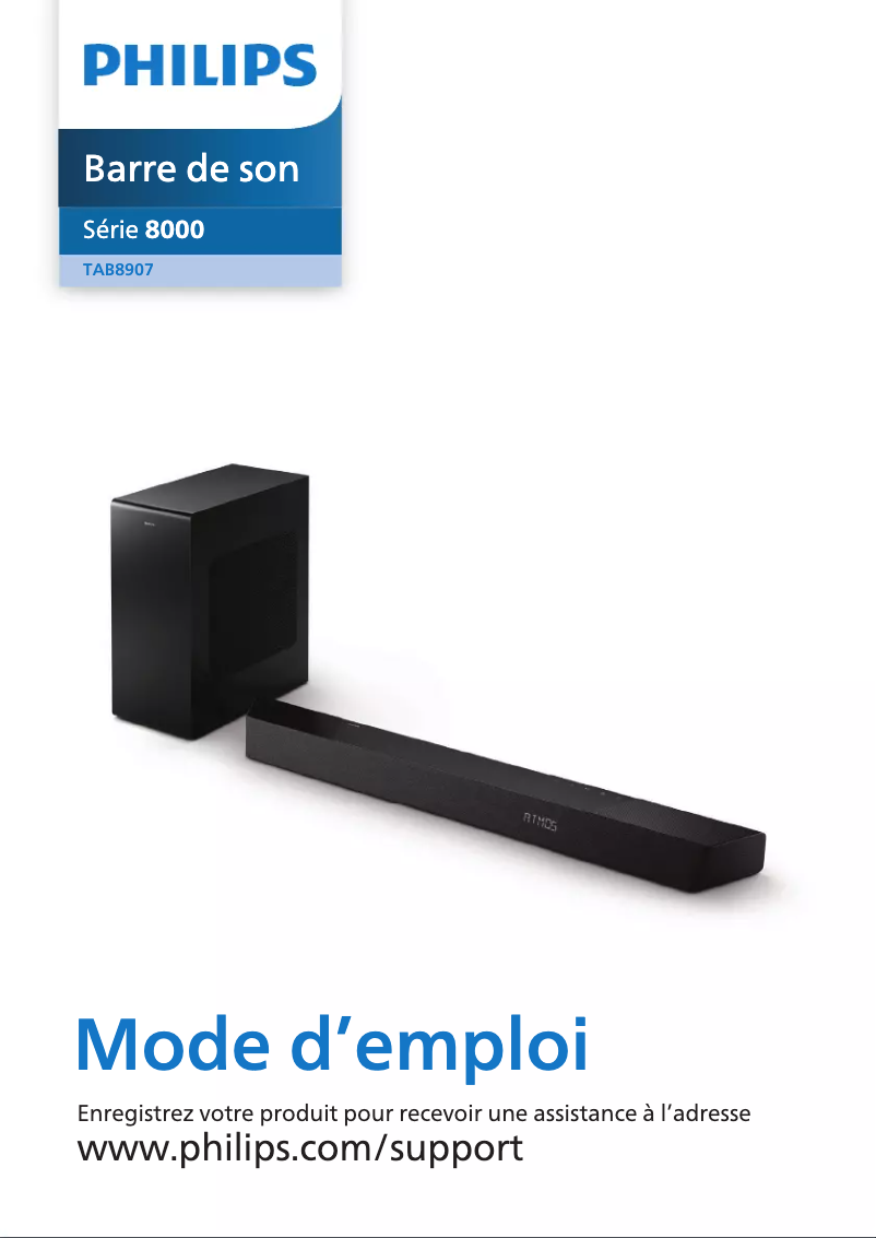 Page n°1 - Manuel utilisateur Philips TAB8907