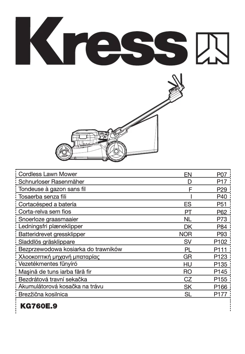 Page n°1 - Manuel utilisateur Kress KG760E.9