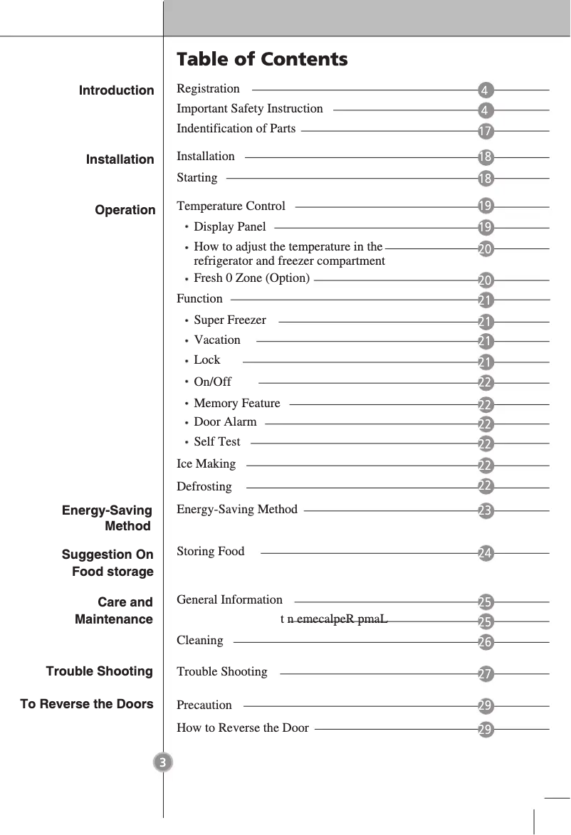 Page 1 de la notice Manuel utilisateur LG GC-B419WAQK