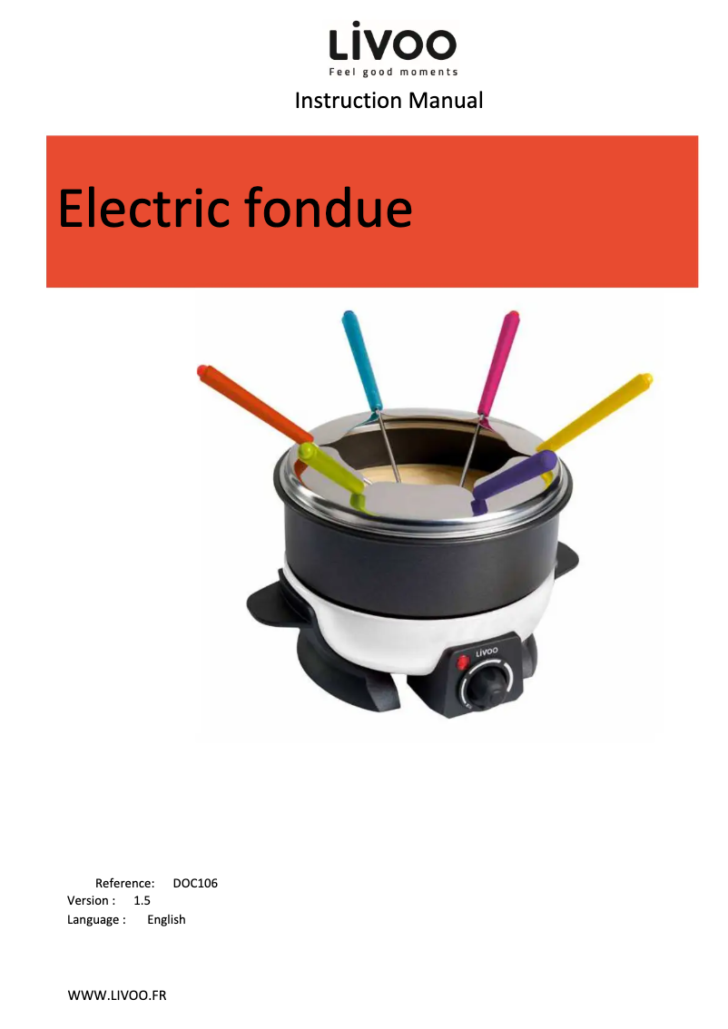 Page n°1 - Manuel utilisateur Livoo DOC106