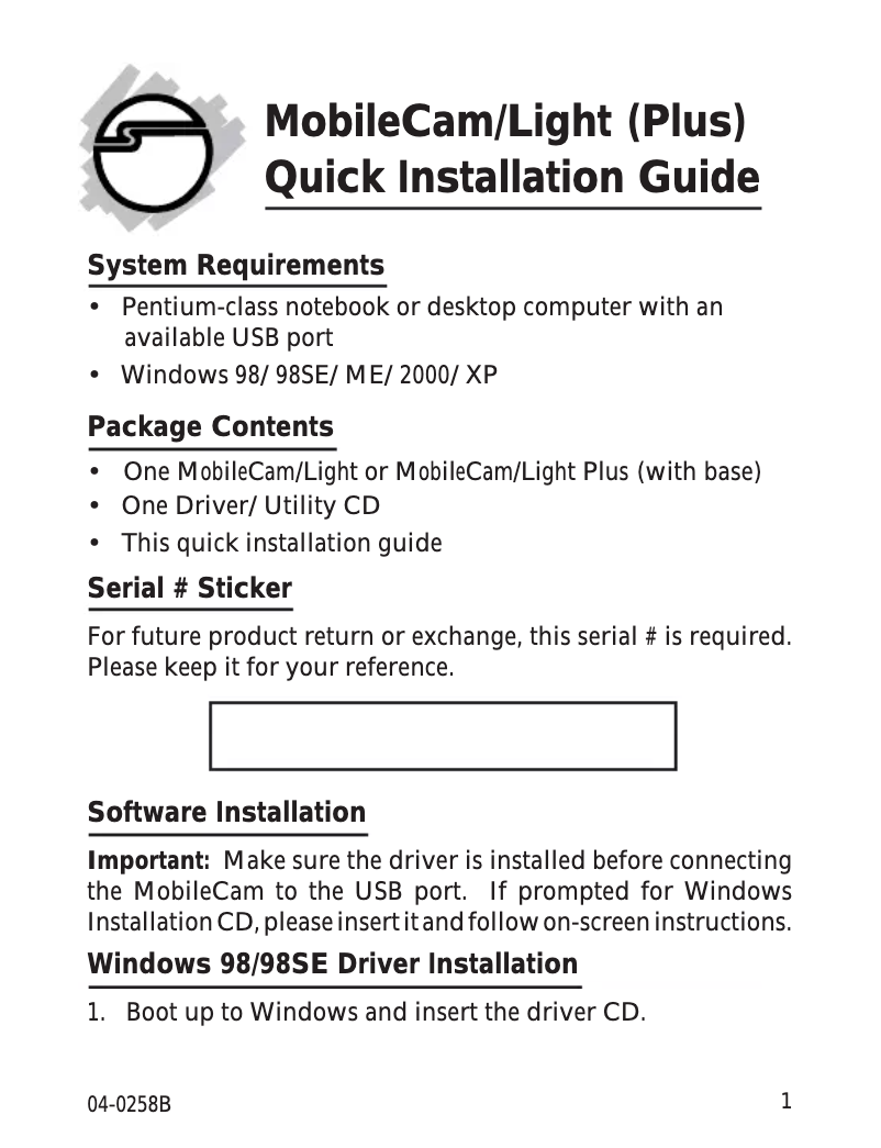 Page n°1 - Manuel utilisateur Siig CE-UPCA12