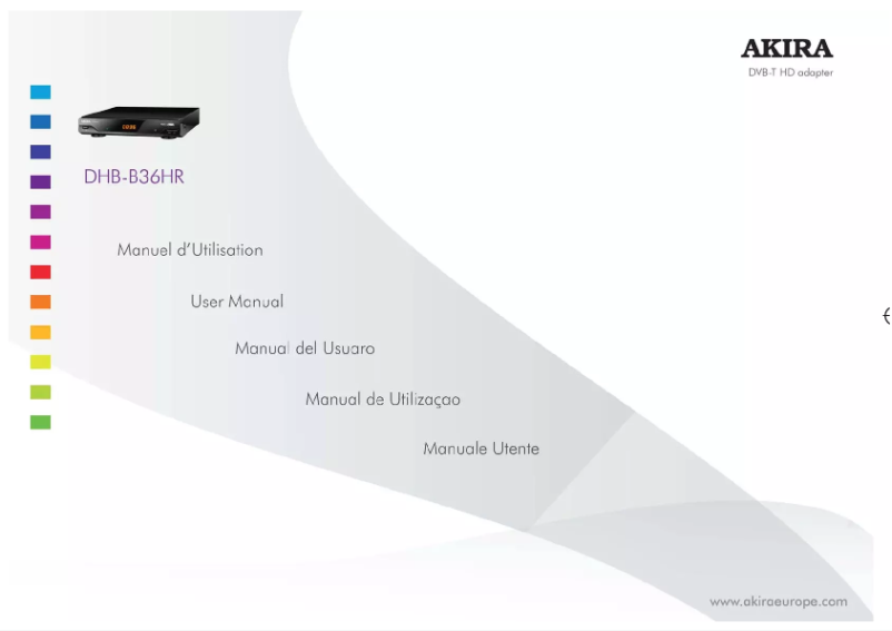 Image de la première page du manuel de l'appareil DHB-B36HR