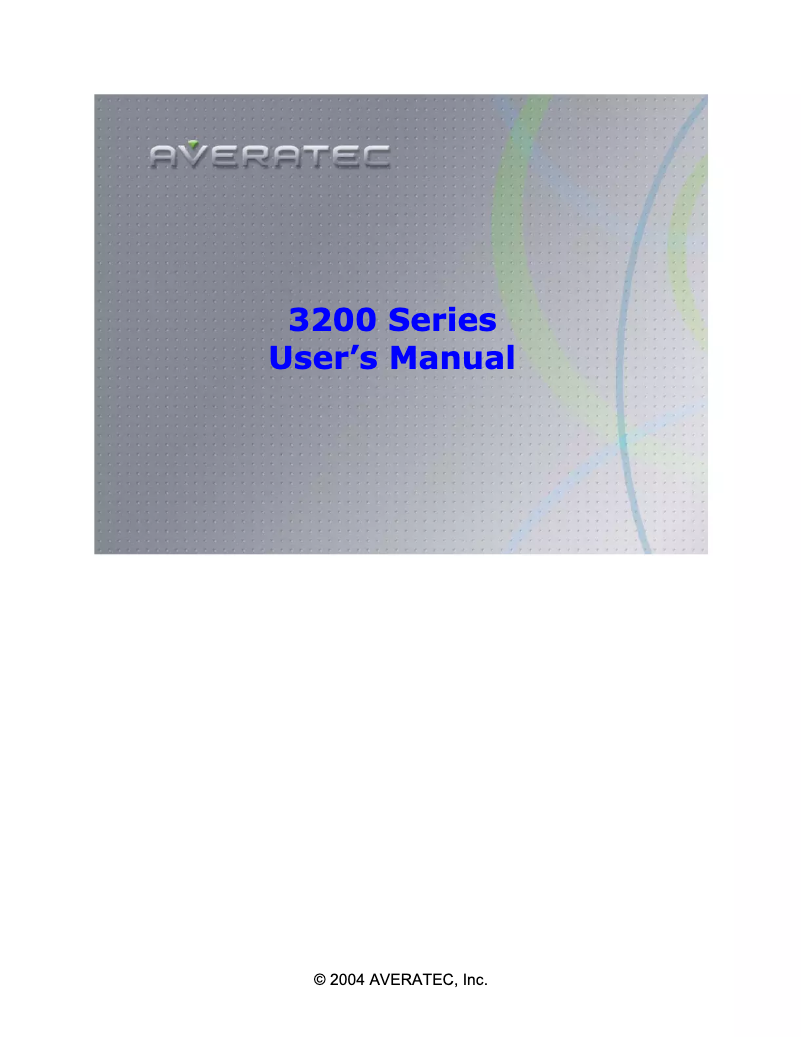 Page n°1 - Manuel utilisateur Averatec 3250H1