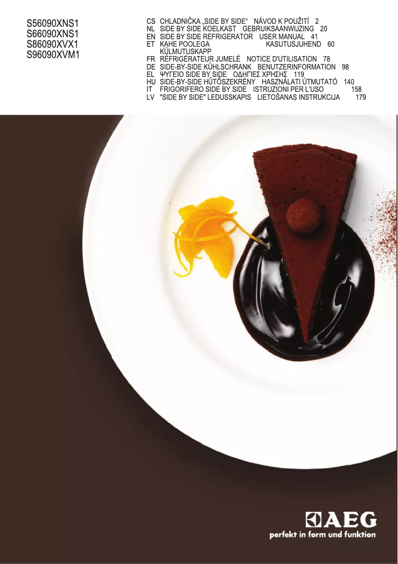 Page 1 de la notice Manuel utilisateur AEG S96090XVM1