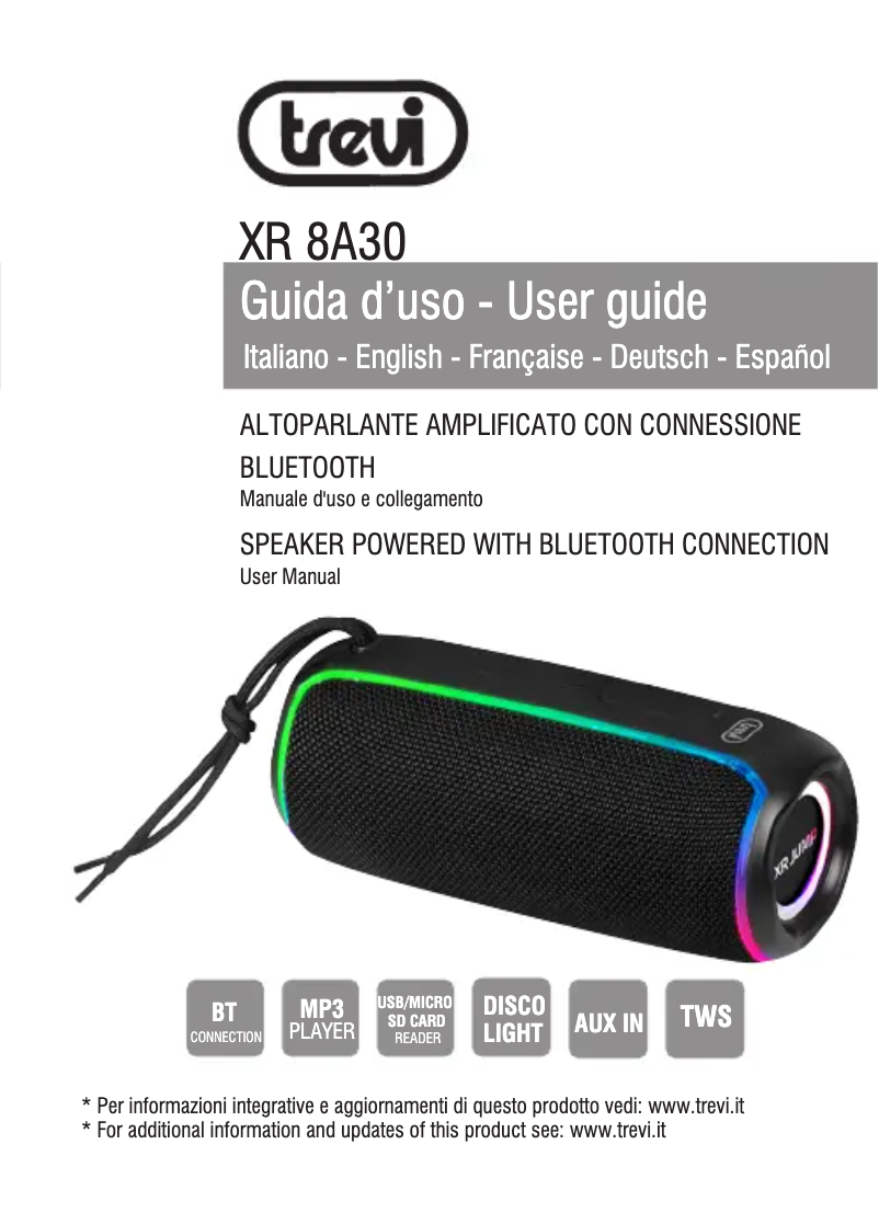 Page n°1 - Manuel utilisateur Trevi XR 8A30
