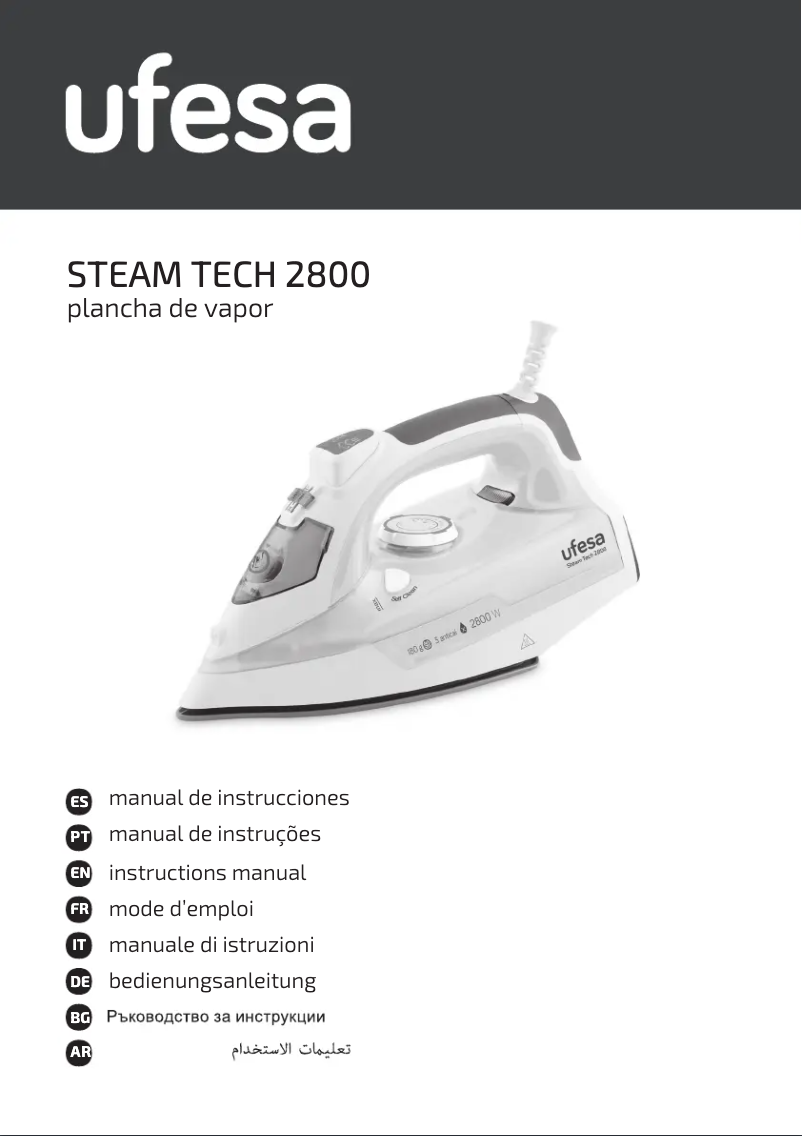 Page 1 de la notice Manuel utilisateur Ufesa Steam Tech