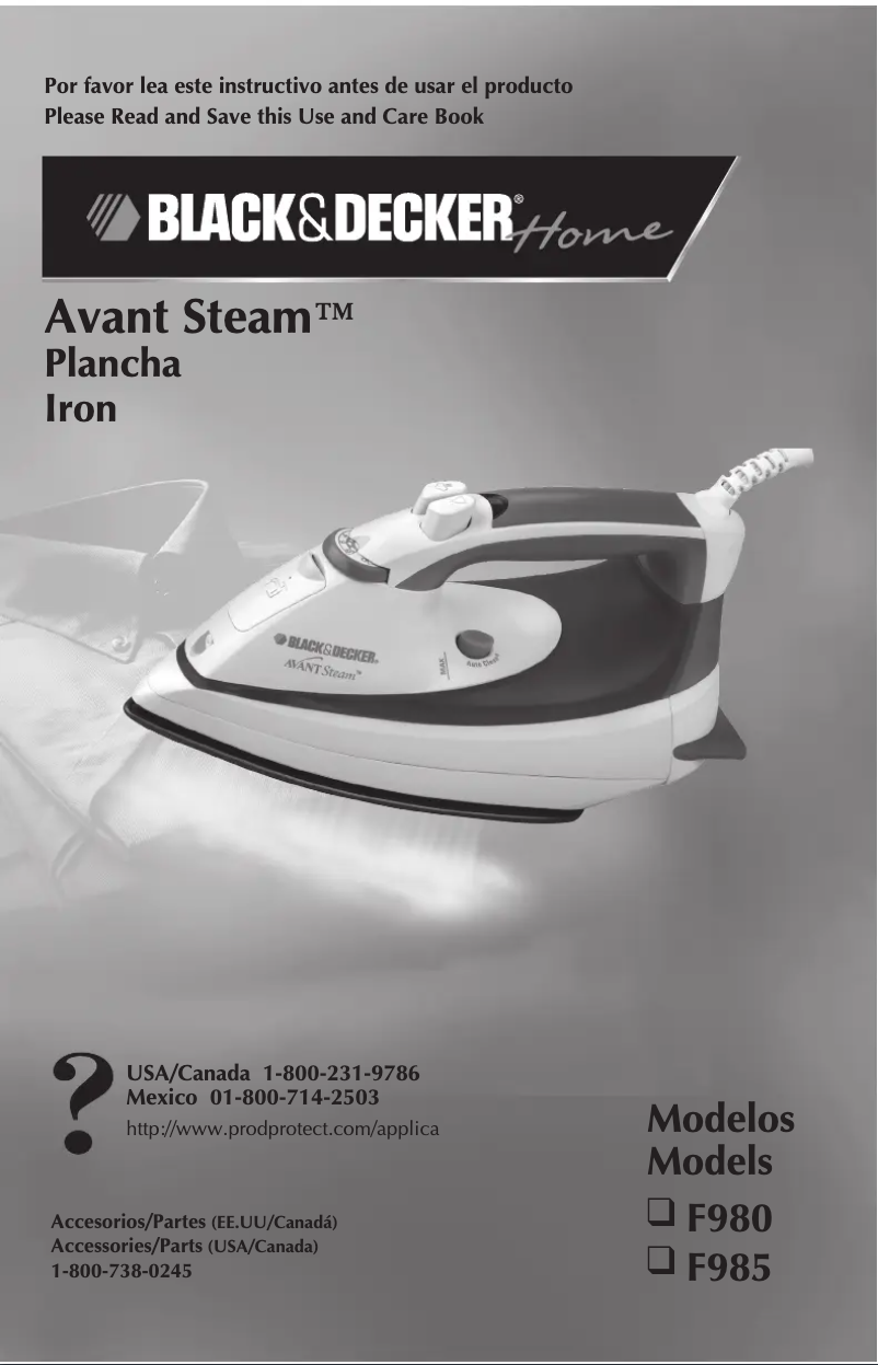 Image de la première page du manuel de l'appareil F985