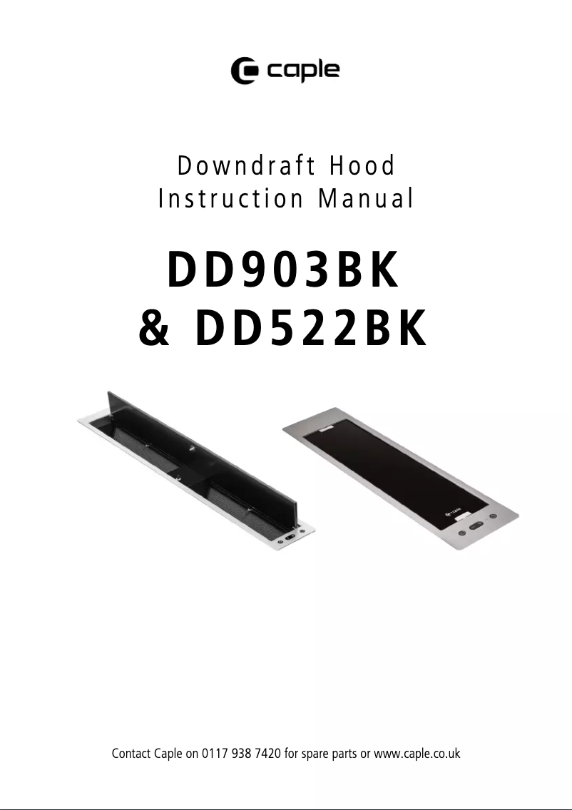 Page n°1 - Manuel utilisateur Caple DD522BK