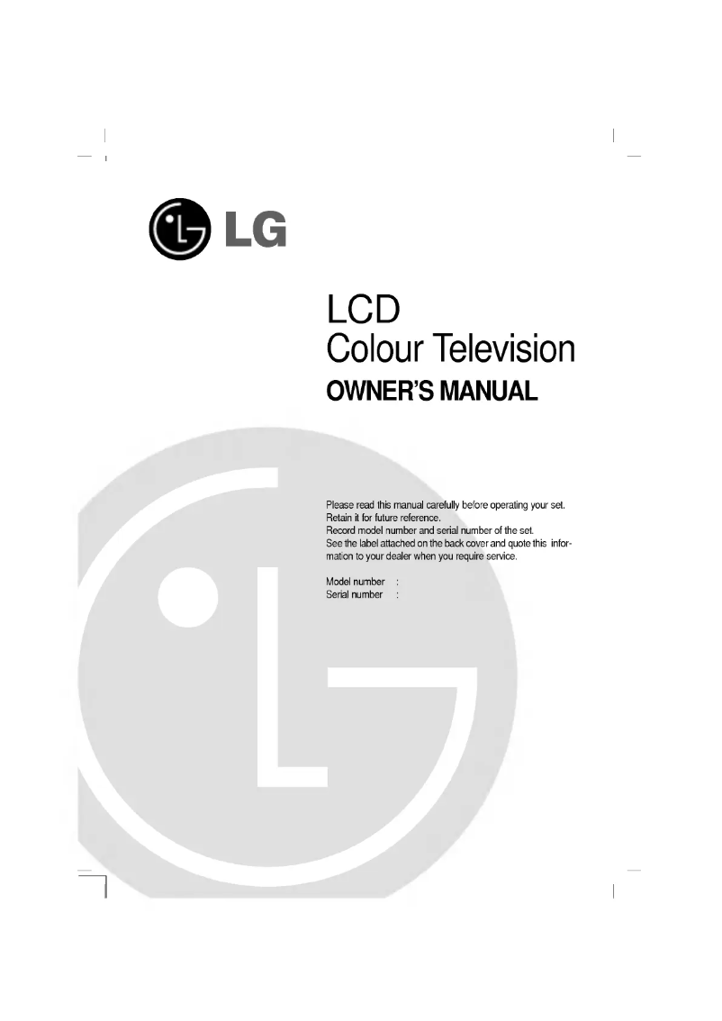 Página 1 del manual Manual de usuario LG RZ-20LA33