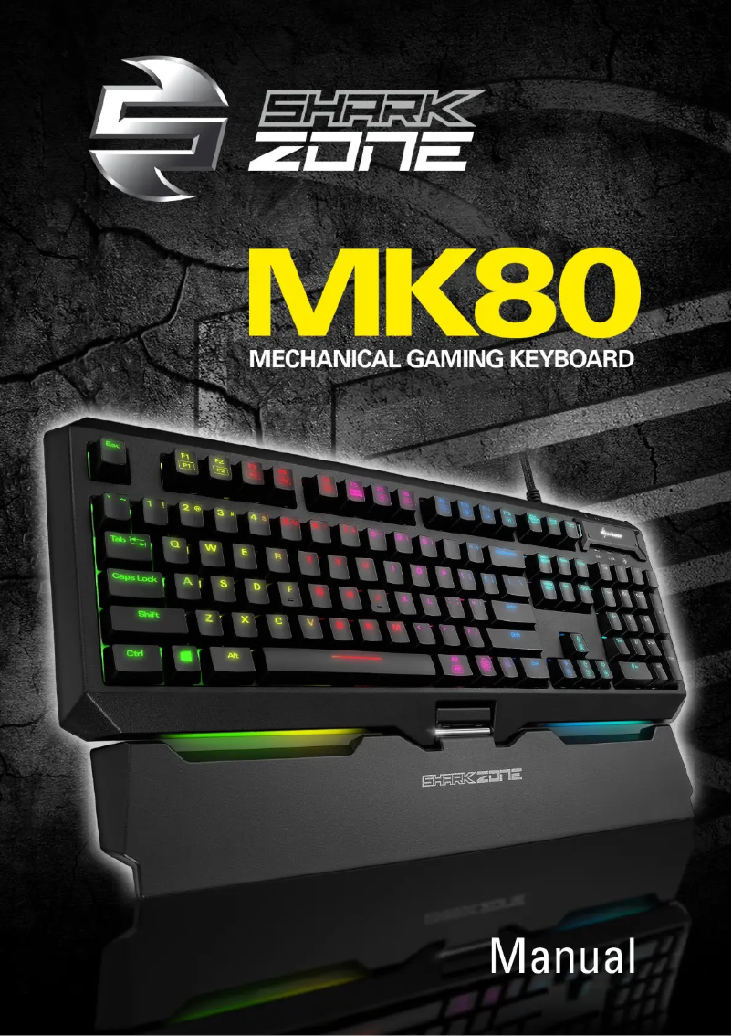 Page 1 de la notice Manuel utilisateur Sharkoon Shark Zone MK80 RGB