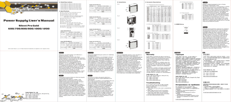 Page 1 of the manual User Manual Cooler Master Silent Pro Gold