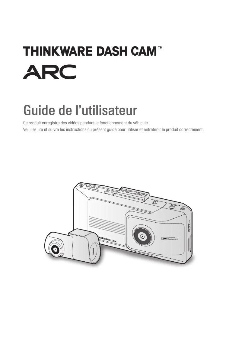 Page n°1 - Manuel utilisateur Thinkware ARC