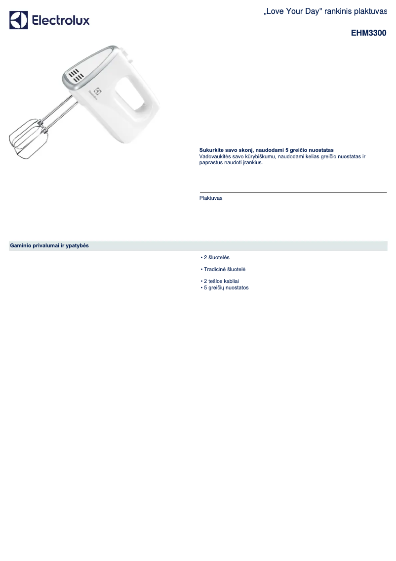 Image de la première page du manuel de l'appareil EHM3300