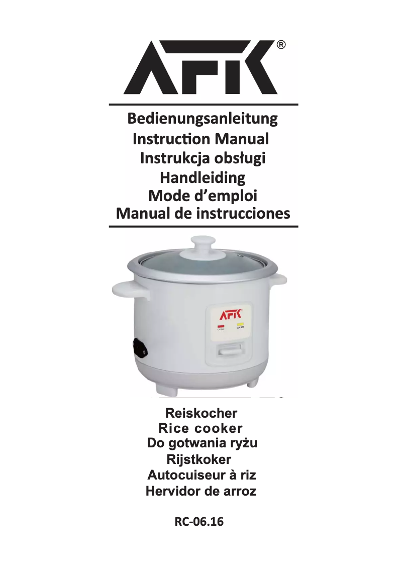 Page n°1 - Manuel utilisateur AFK RC-06.16