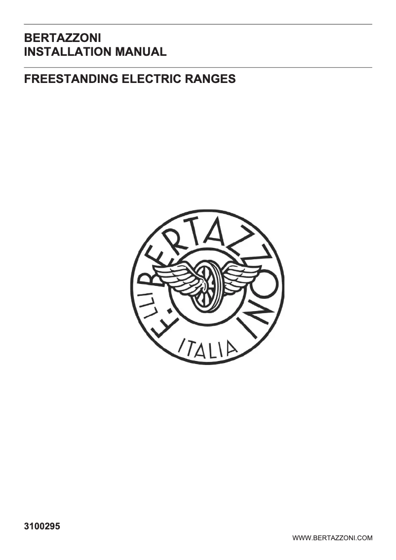 Page 1 de la notice Guide d'installation Bertazzoni Master MAST304INMXE