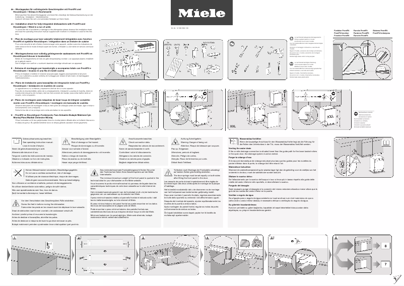 Page 1 de la notice Manuel utilisateur Miele G 7788 SCVi XXL AutoDos K2O FF