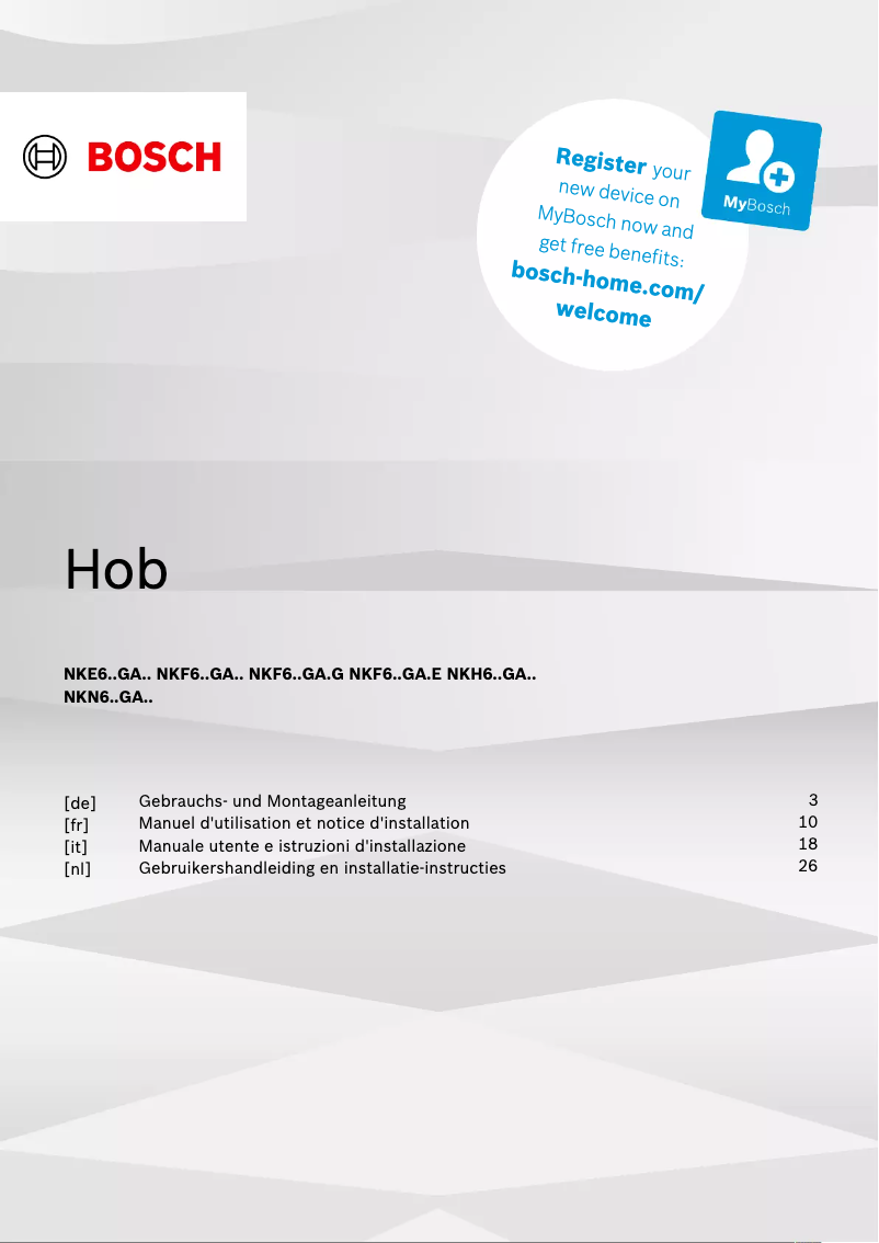 Image de la première page du manuel de l'appareil NKH645GA2M