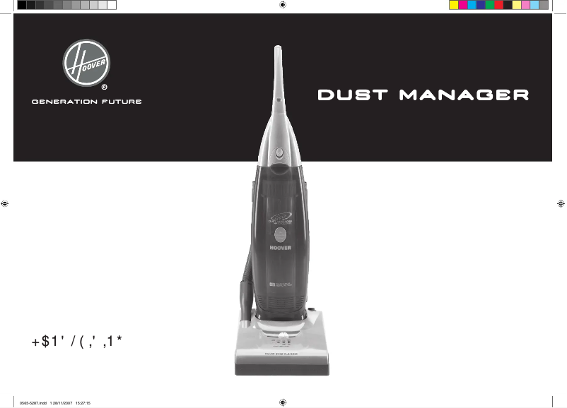 Page n°1 - Manuel utilisateur Hoover Dust Manager DM 4523