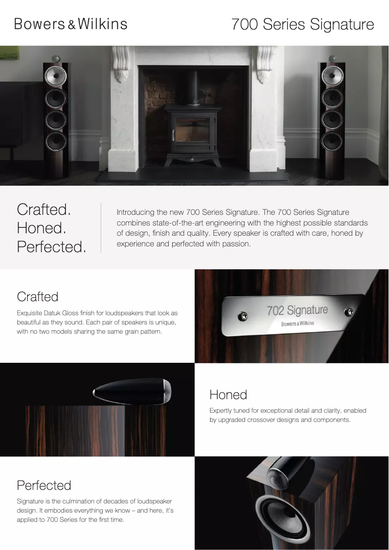 Página 1 del manual Ficha técnica Bowers & Wilkins 702 S2