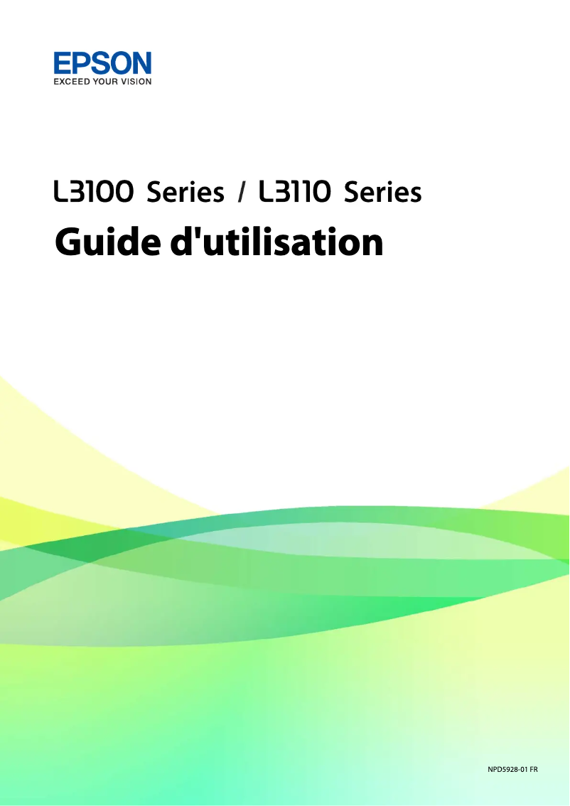 Page 1 de la notice Manuel utilisateur Epson EcoTank L3111