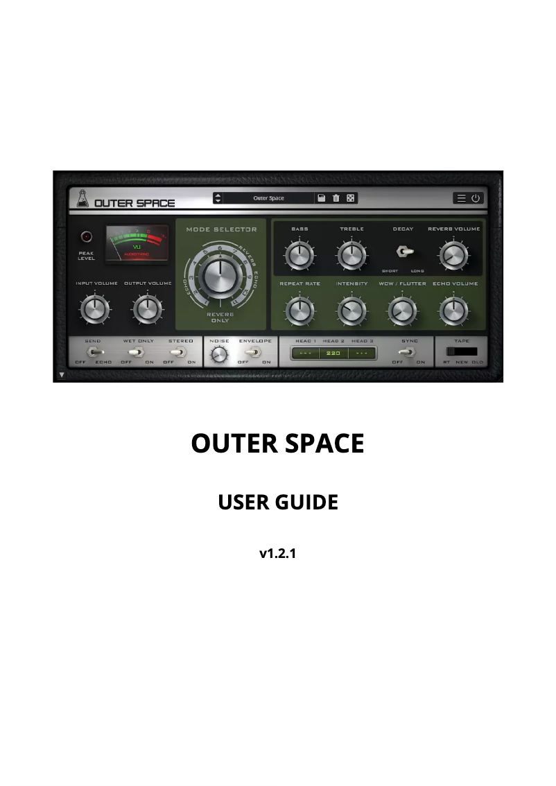 Page n°1 - Manuel utilisateur AudioThing Outer Space