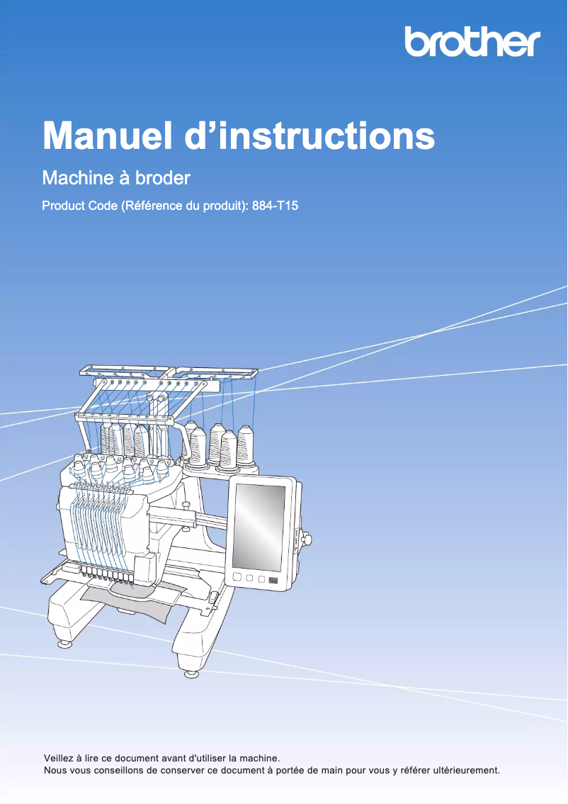 Page 1 de la notice Manuel utilisateur Brother PR1055X