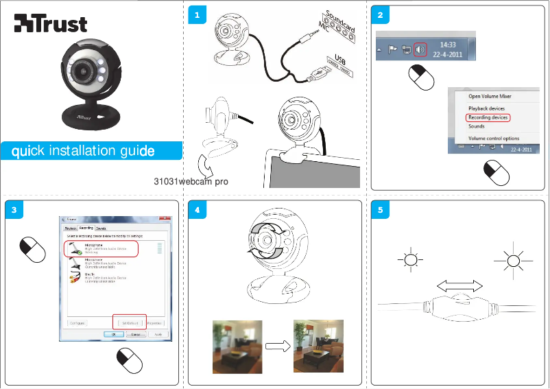Page 1 de la notice Manuel utilisateur Trust 31031